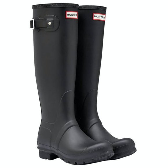 Hunter Original Tall Rainboots- Black, Size 6 - Picture 1 of 1